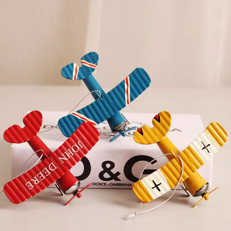 Model Pesawat Logam Antik Orna - Vintage Collectible Christmas Ornaments ulasan dan harga