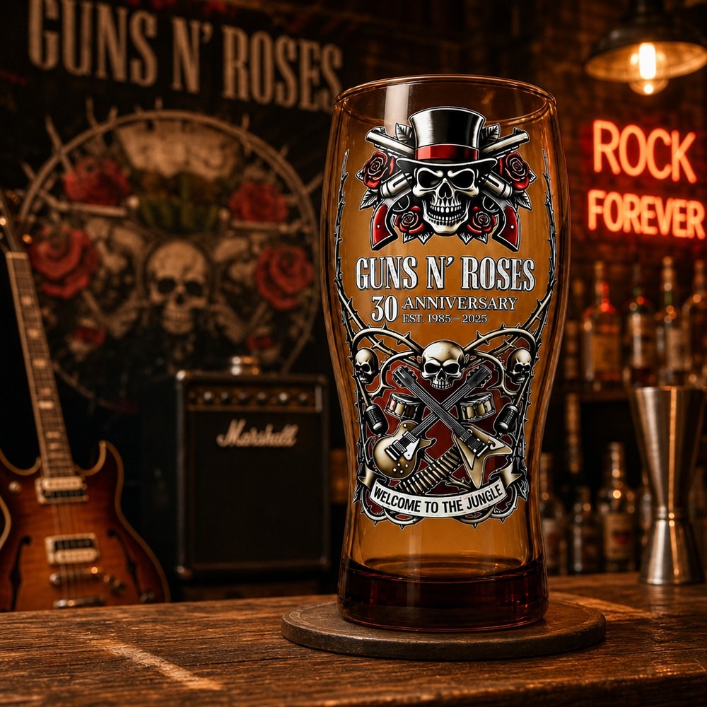 Gelas Bir Kenang-Kenangan Guns - Vintage Collectible Glass ulasan dan harga