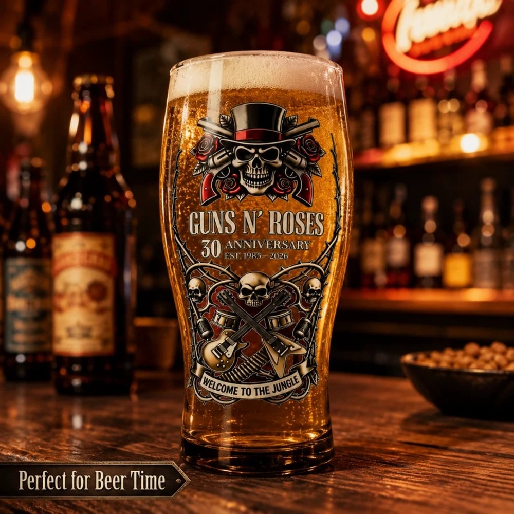 Gelas Bir Kenang-Kenangan Guns - Vintage Collectible Glass ulasan dan harga