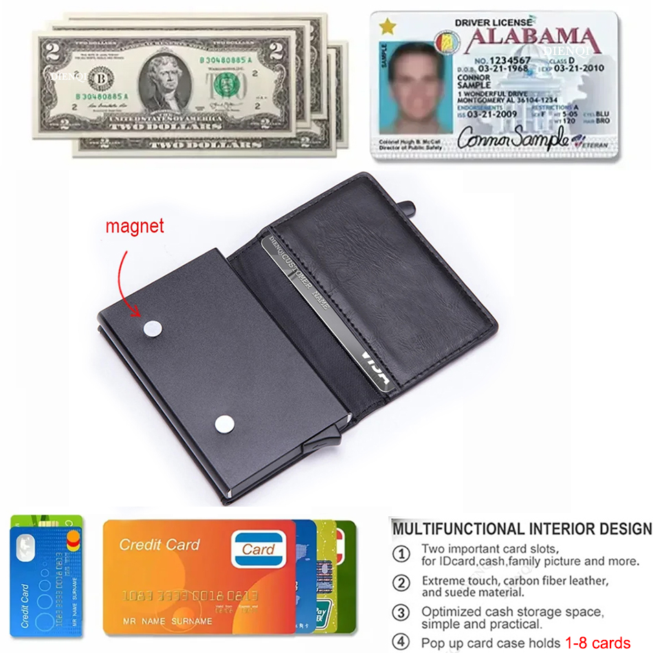 Dompet Kartu RFID Blocking, Te - Vintage Collectible Cards ulasan dan harga