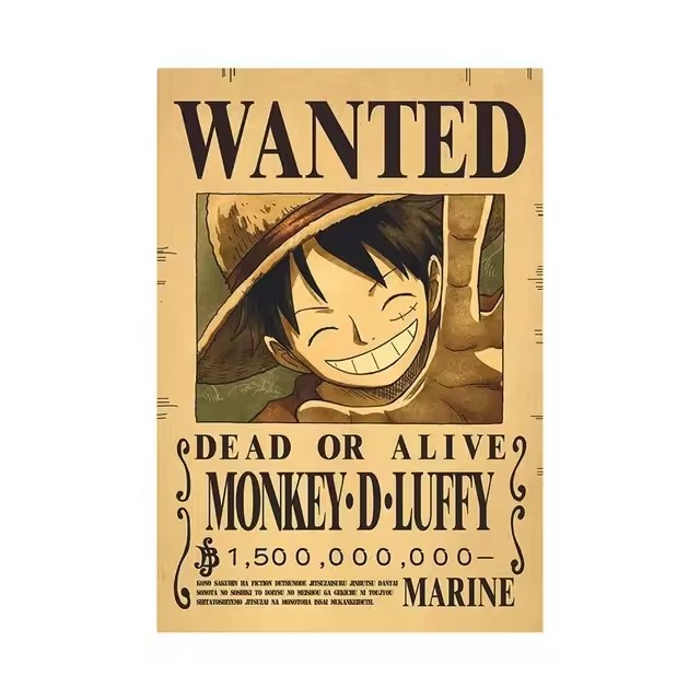 Poster Anime One Piece Bounty  - Vintage Collectible Cards ulasan dan harga