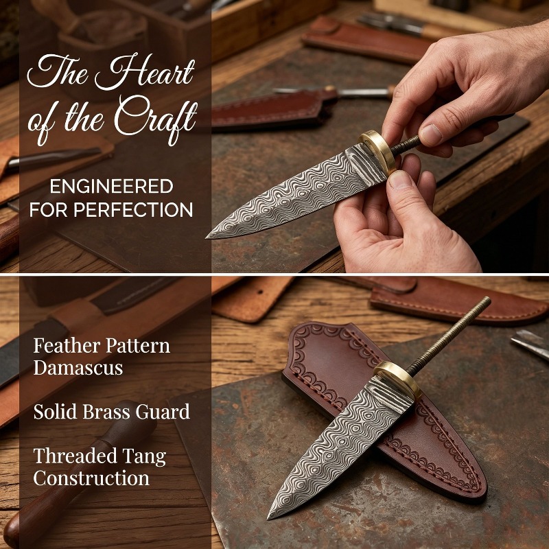 Pisau Teh Baja Damaskus Vintag - Vintage Collectible Knives ulasan dan harga